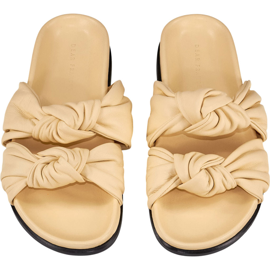 Dear Frances Beige Knotted Sandals