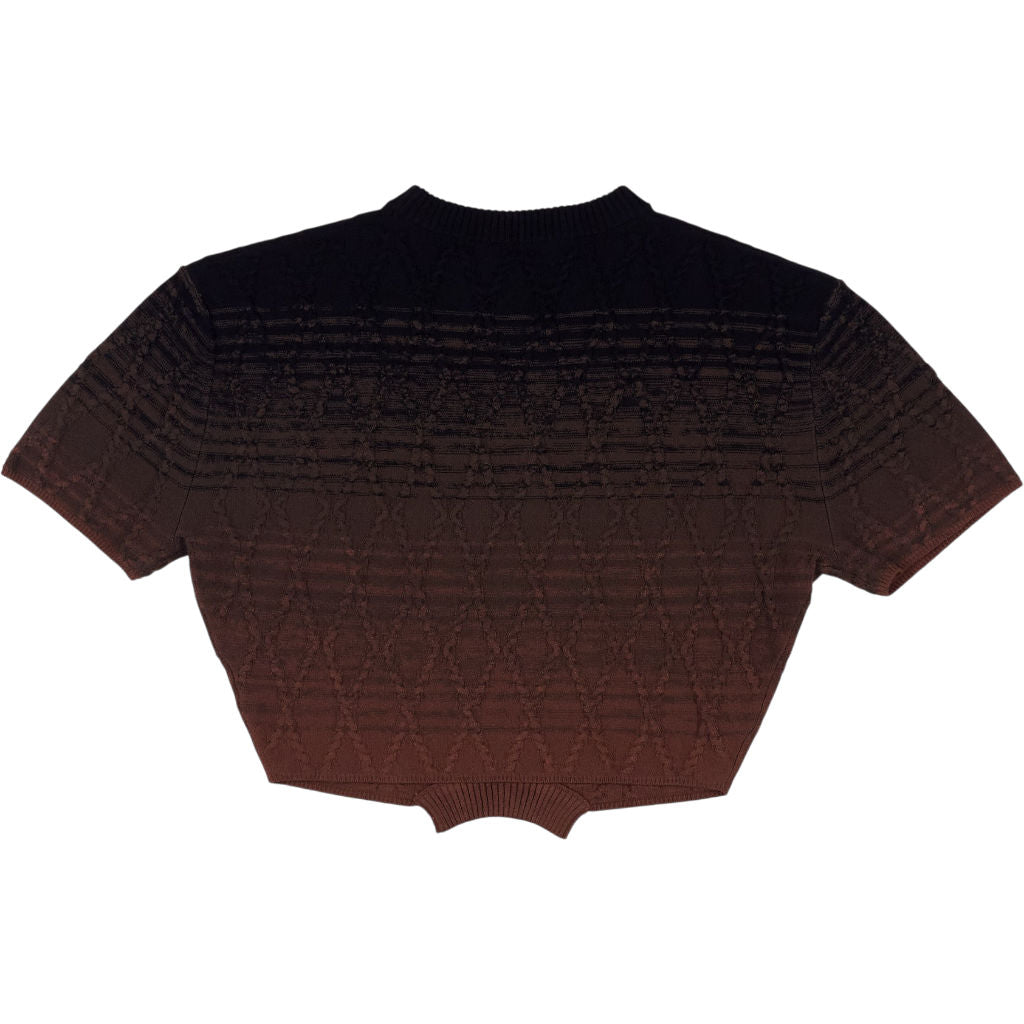 SRVC Brown Black Knit Top