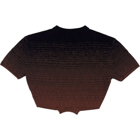 SRVC Brown Black Knit Top