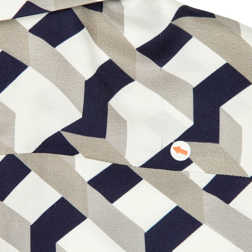 Moss Beige Geometric Long Sleeve Shirt