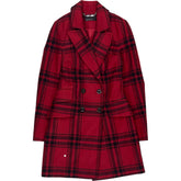 Karen Millen Red Check Wool Coat