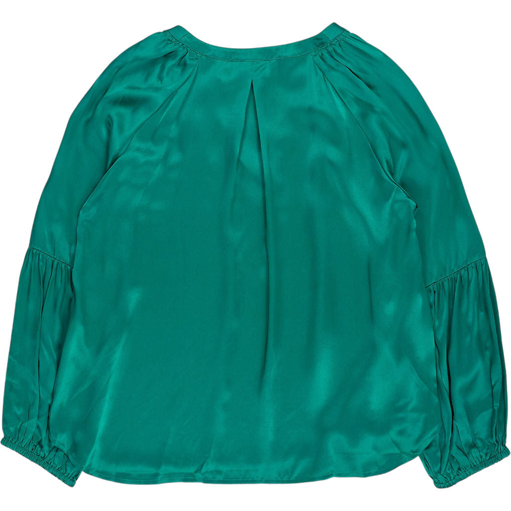 NRBY Green Silk Blouse