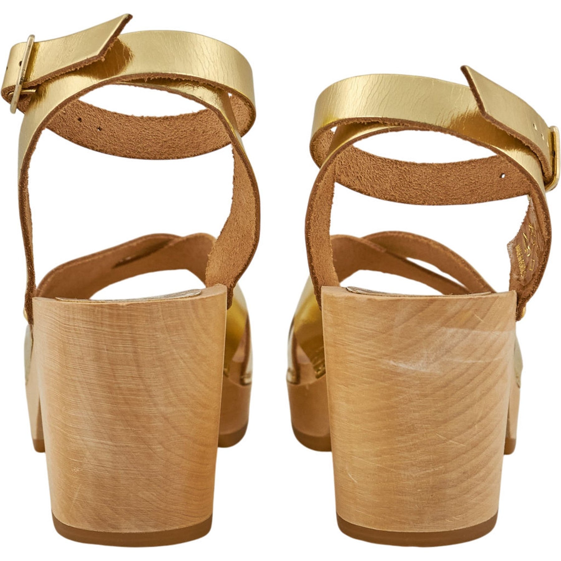 YOUYOU Gold Leather Sandals
