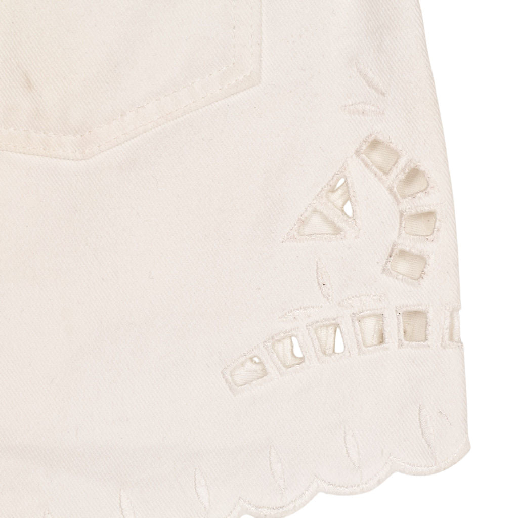 Suncoo White Cotton Short Barry Shorts