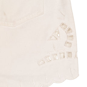 Suncoo White Cotton Short Barry Shorts