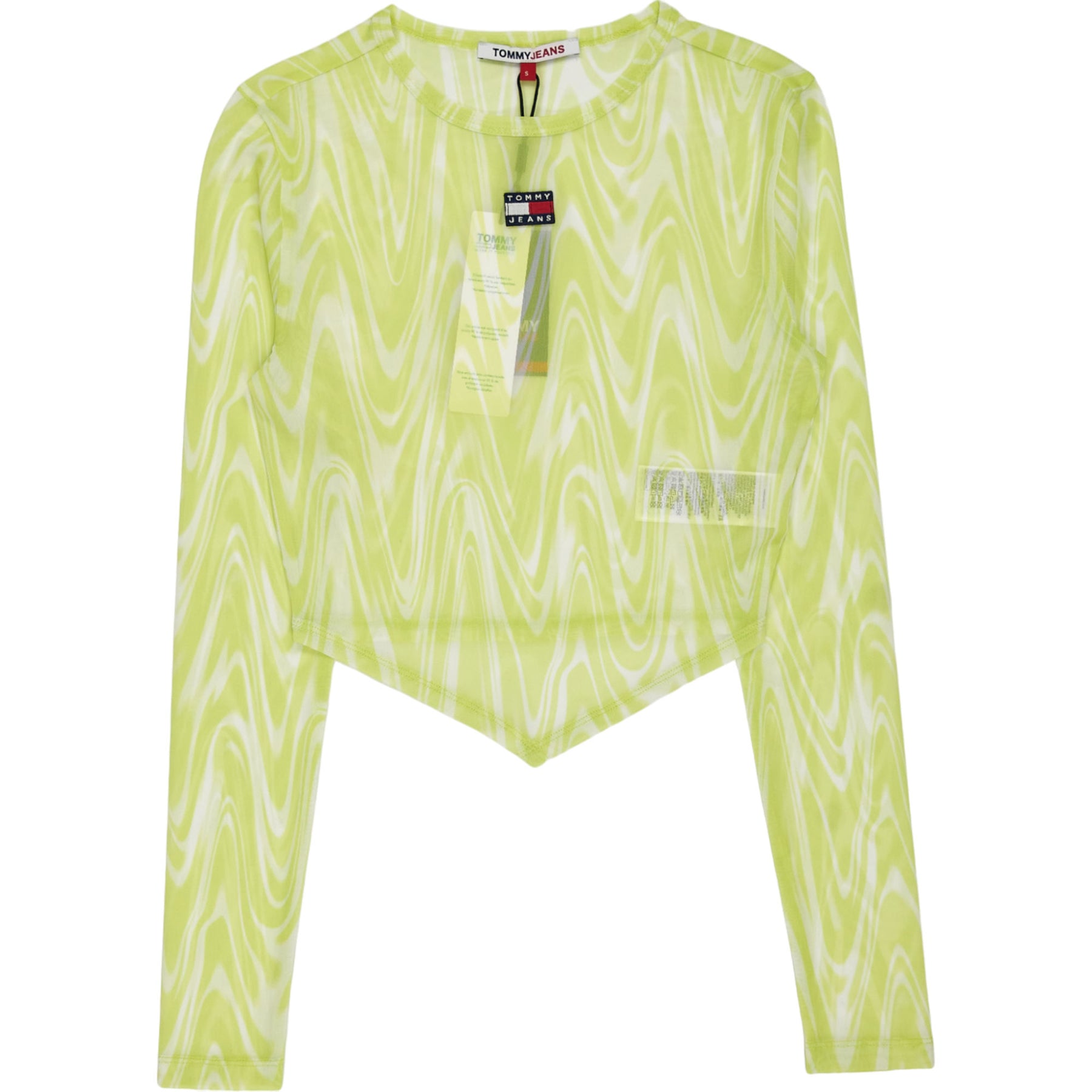 Tommy Jeans Lime Mesh Print Top