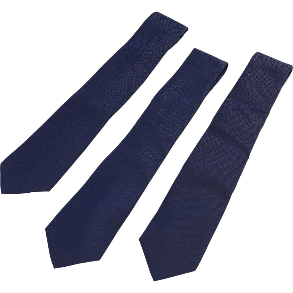 Moss Navy Silk Tie Bundle x 3