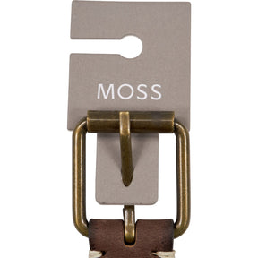 Moss Brown Leather Belt