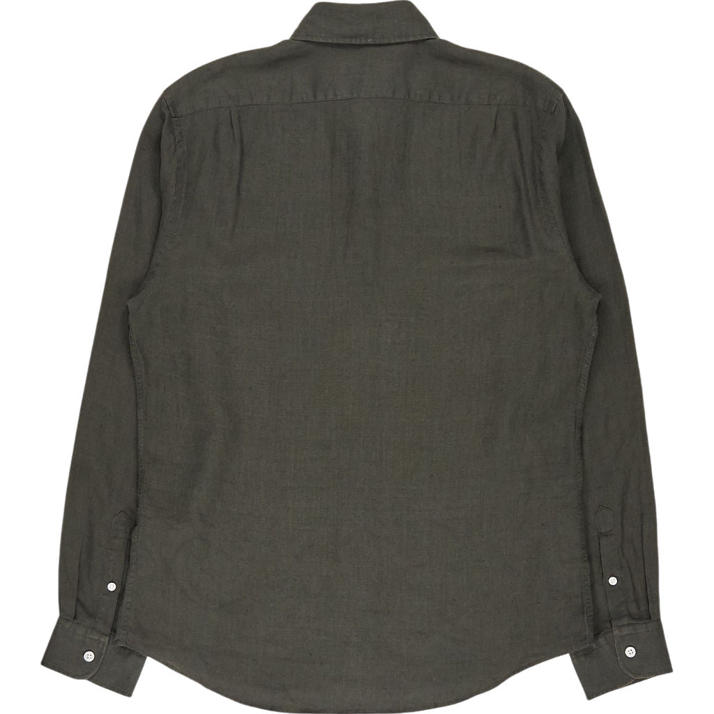 Moss Green Linen Shirt