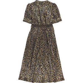 WYSE Leopard Print Midi Dress