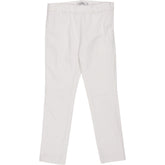 NRBY White Cotton Elastane Trousers