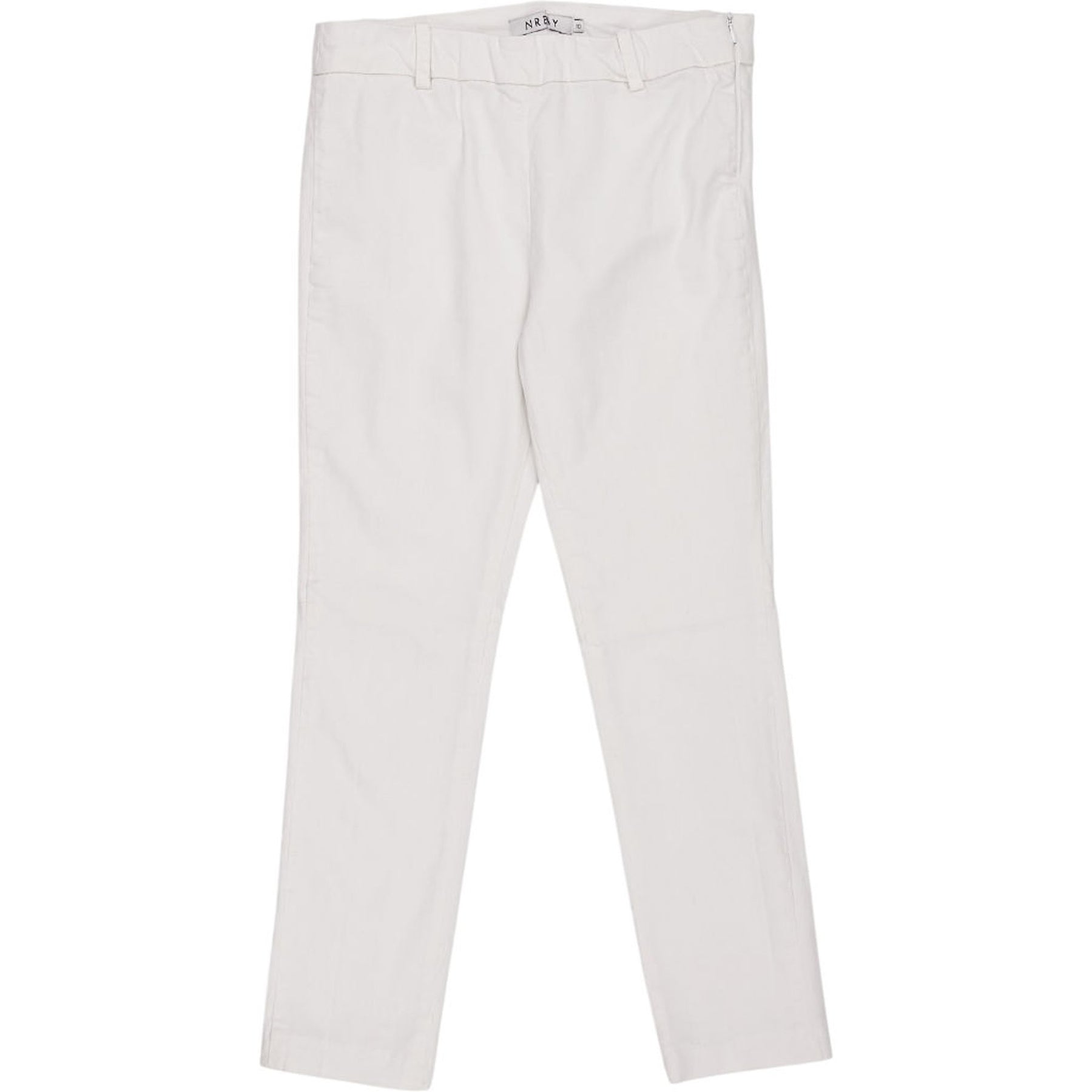 NRBY White Cotton Elastane Trousers