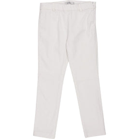 NRBY White Cotton Elastane Trousers