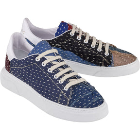 By Walid Multicoloured Silk Patch Trainers