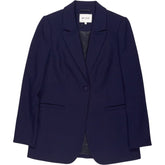 Wyse Navy Wool Crepe Blazer