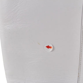 White Knee-high Boots with Pearl Heel