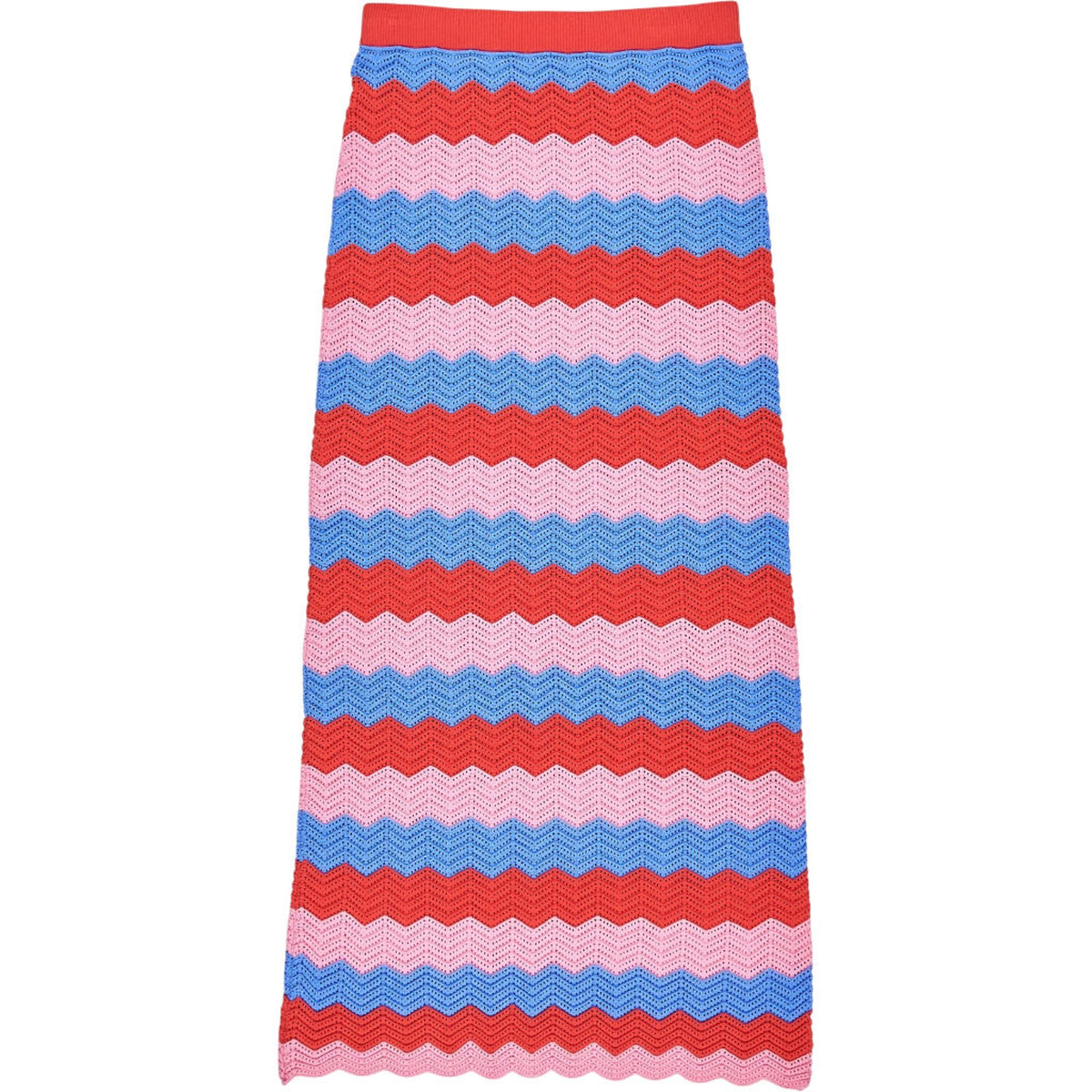 OMNES Multicoloured Zigzag Midi Skirt