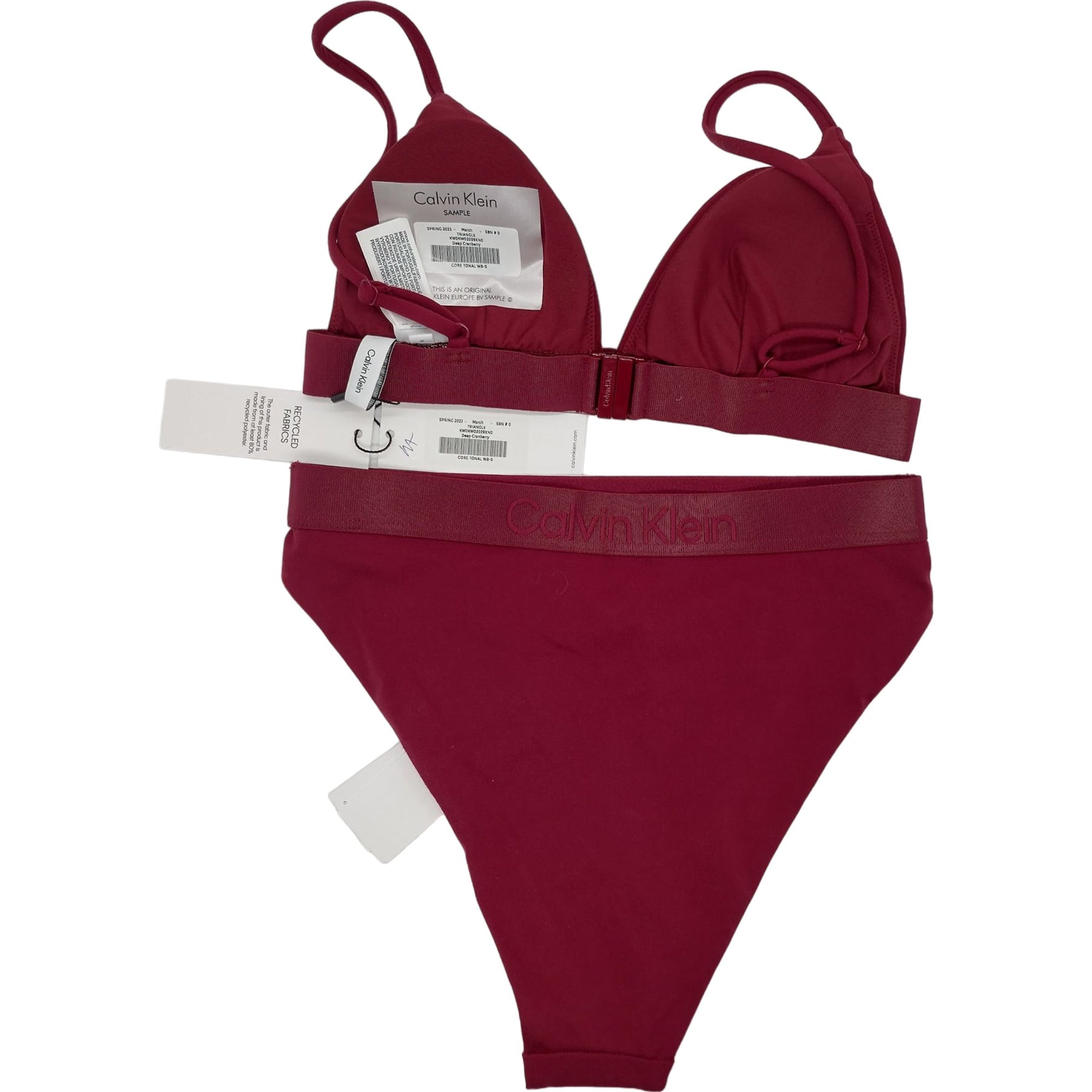 Calvin Klein Deep Cranberry Triangle Swimsuit
