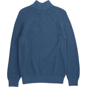 Lands' End Blue 1/4 Zip Knit Jumper