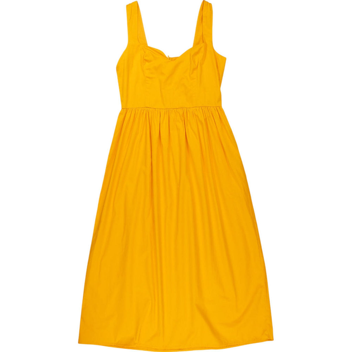 OMNES Orange Sweetheart Midi Dress