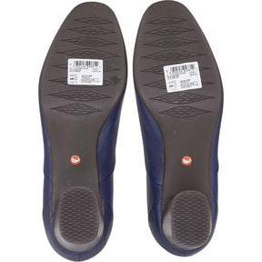 Clarks Navy Leather Un Cosmo Step Heels