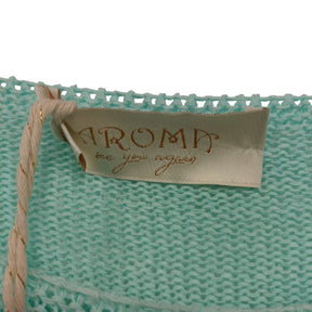 Aroma Green Star Sleeve Knit Jumper