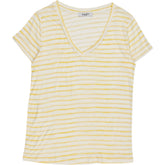 NRBY Yellow Stripe V-Neck T-Shirt
