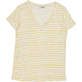 NRBY Yellow Stripe V-Neck T-Shirt