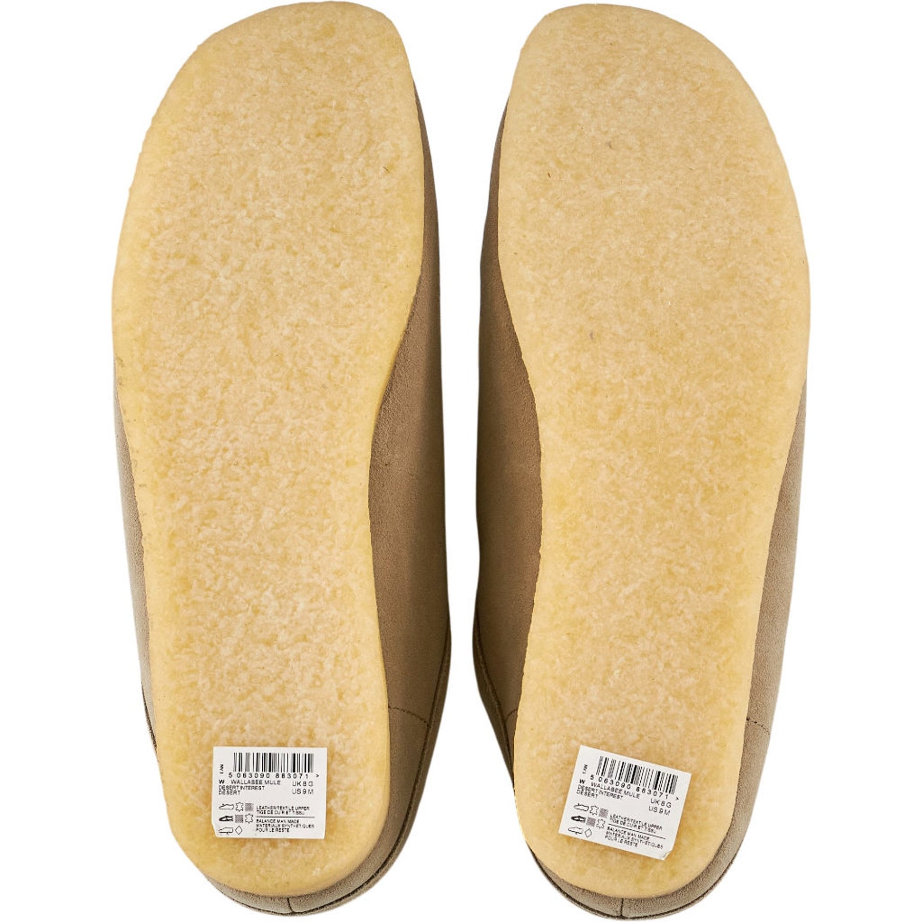 END X BEAM Clarks Originals Cream Wallabee Mule