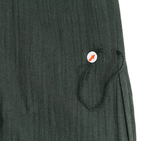 NRBY Green Crinkle Cotton Shirt Dress