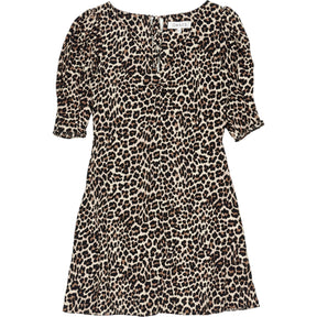 Omnes Brown Leopard Print Mini Dress