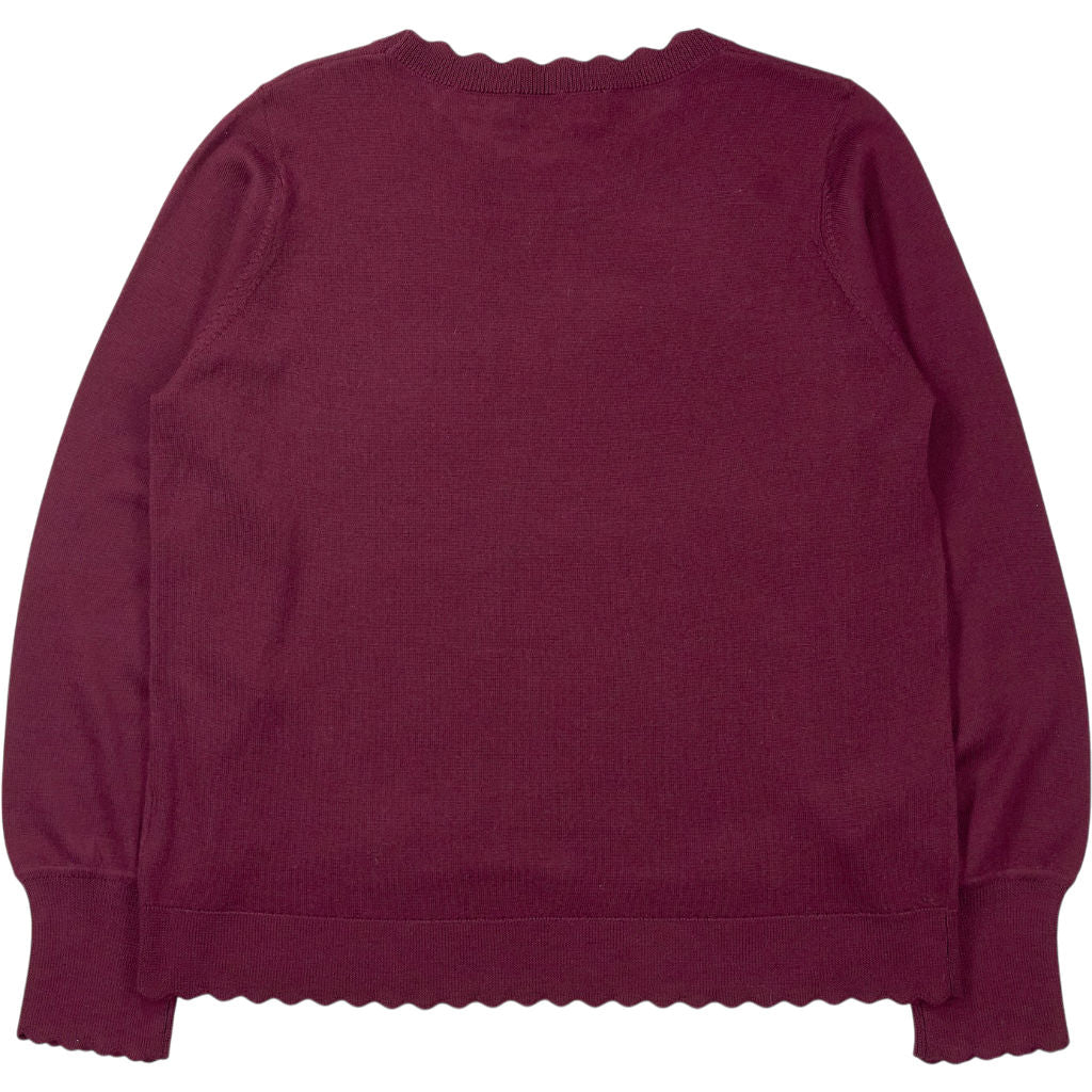 Wyse Plum Fleurine Scallop Jumper
