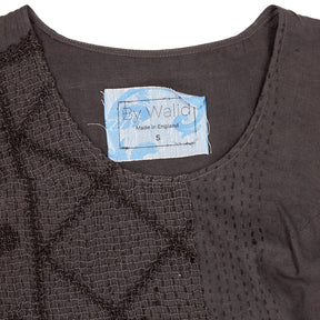 By Walid Grey Cotton Patchwork Dress