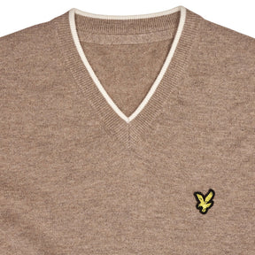 Lyle & Scott Beige Cashmere Wool Vest