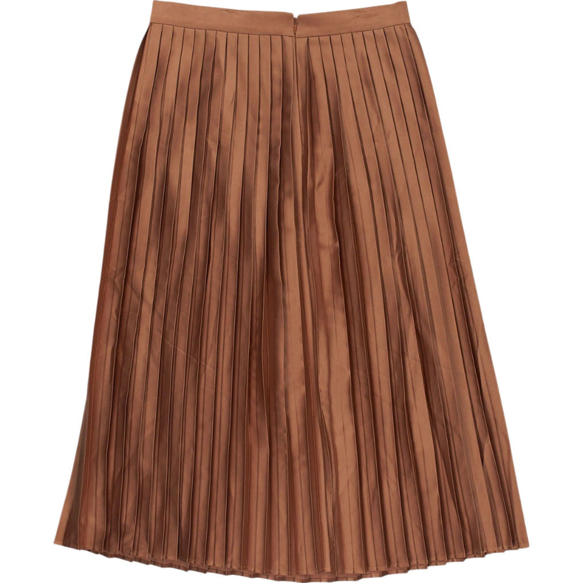Great Plains Copper Pleated Midi Skirt