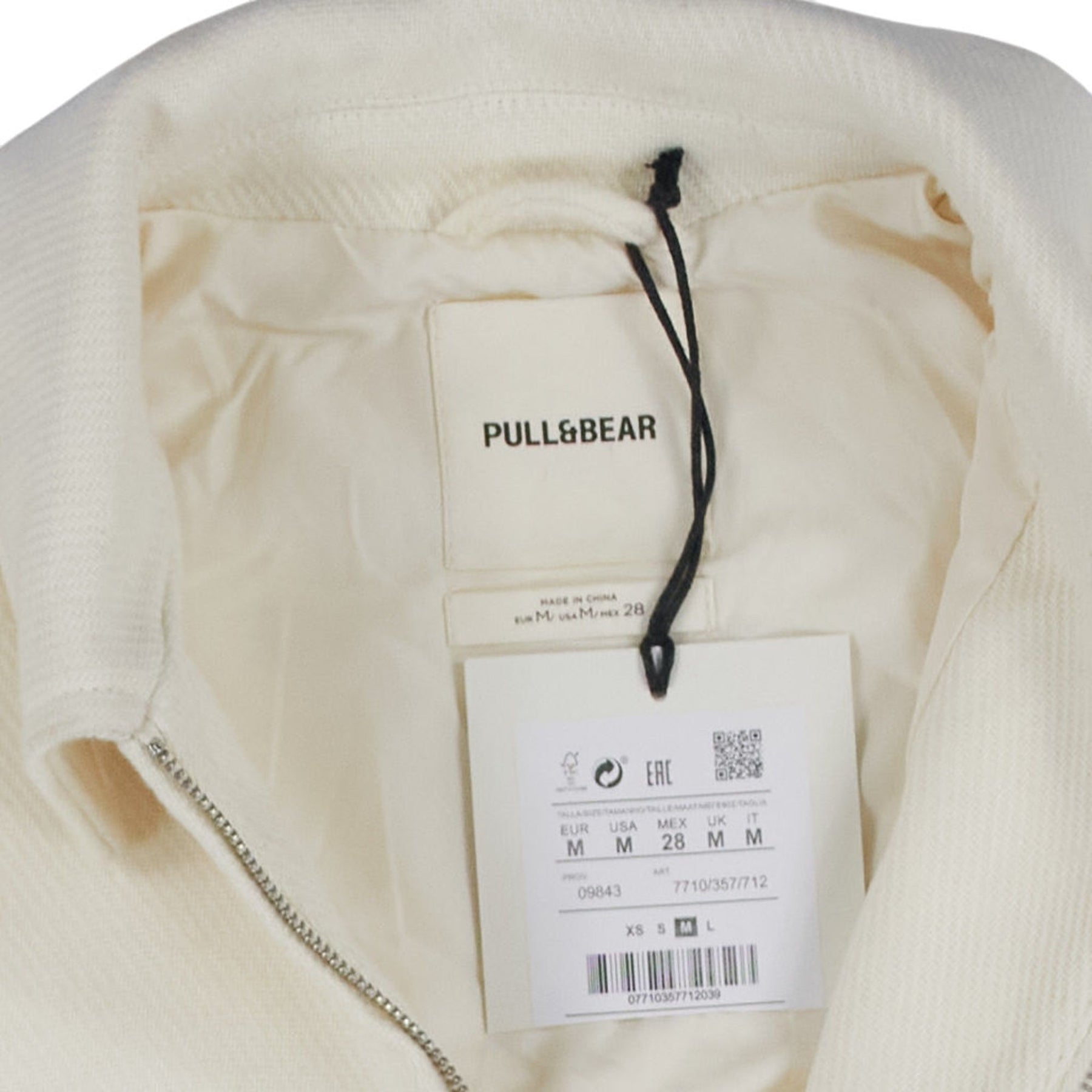 Pull&Bear Cream Zip Jacket