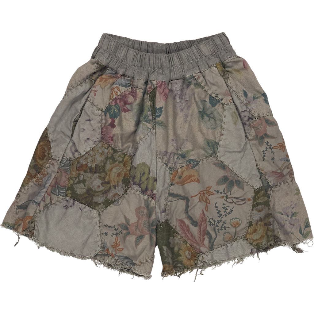 By Walid Floral Patchwork Shorts