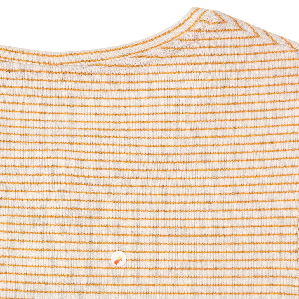 WYSE Striped Beige Long Sleeve Top