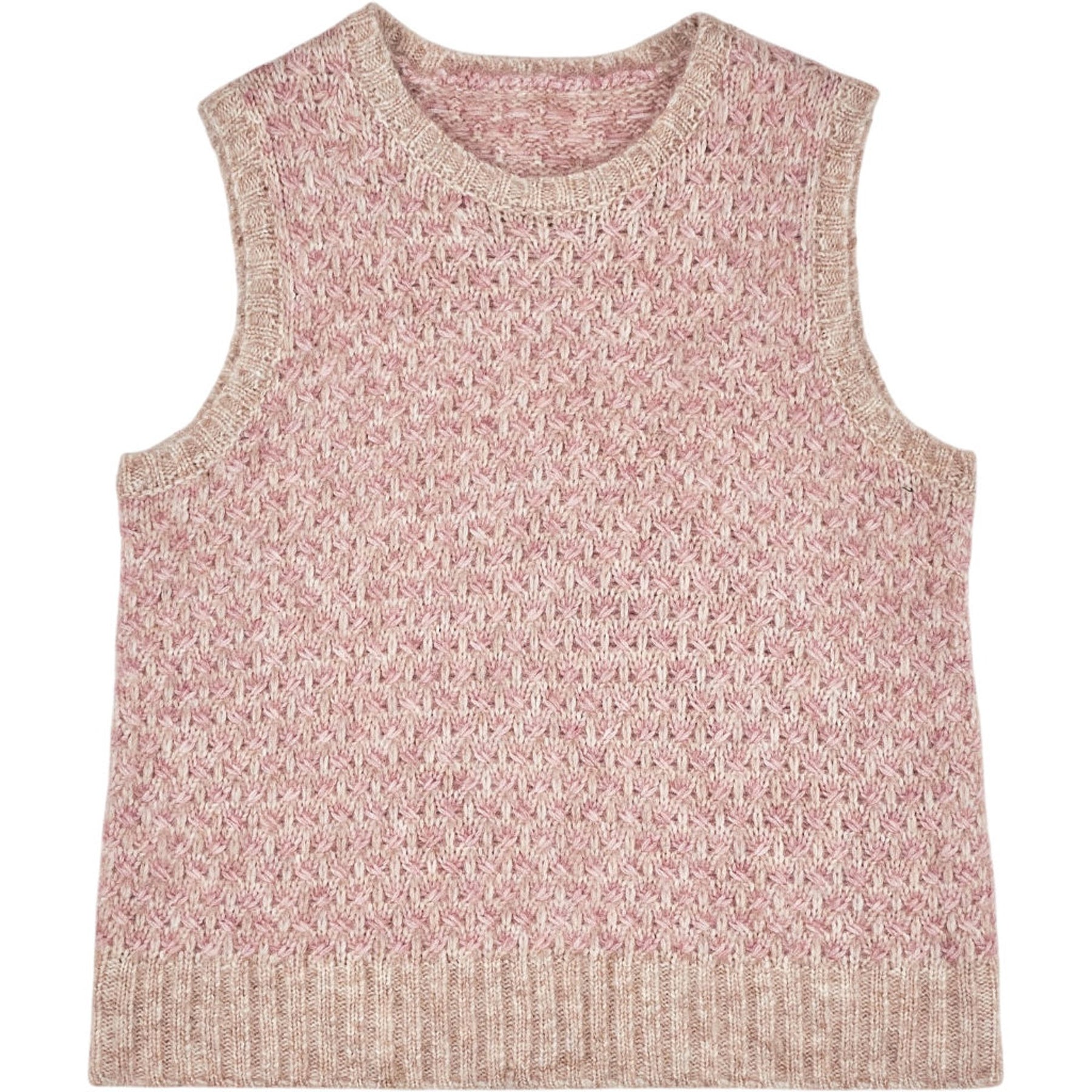 Pink Textured Knit Vest No size label - S