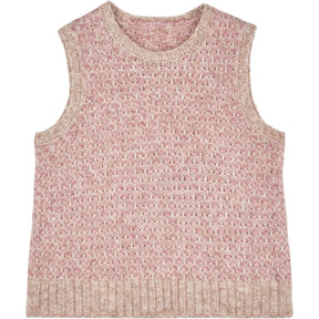 Pink Textured Knit Vest No size label - S