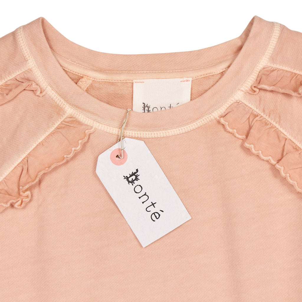 Bonté Rosewater Pink Fleur Sweat Ruffle Jumper