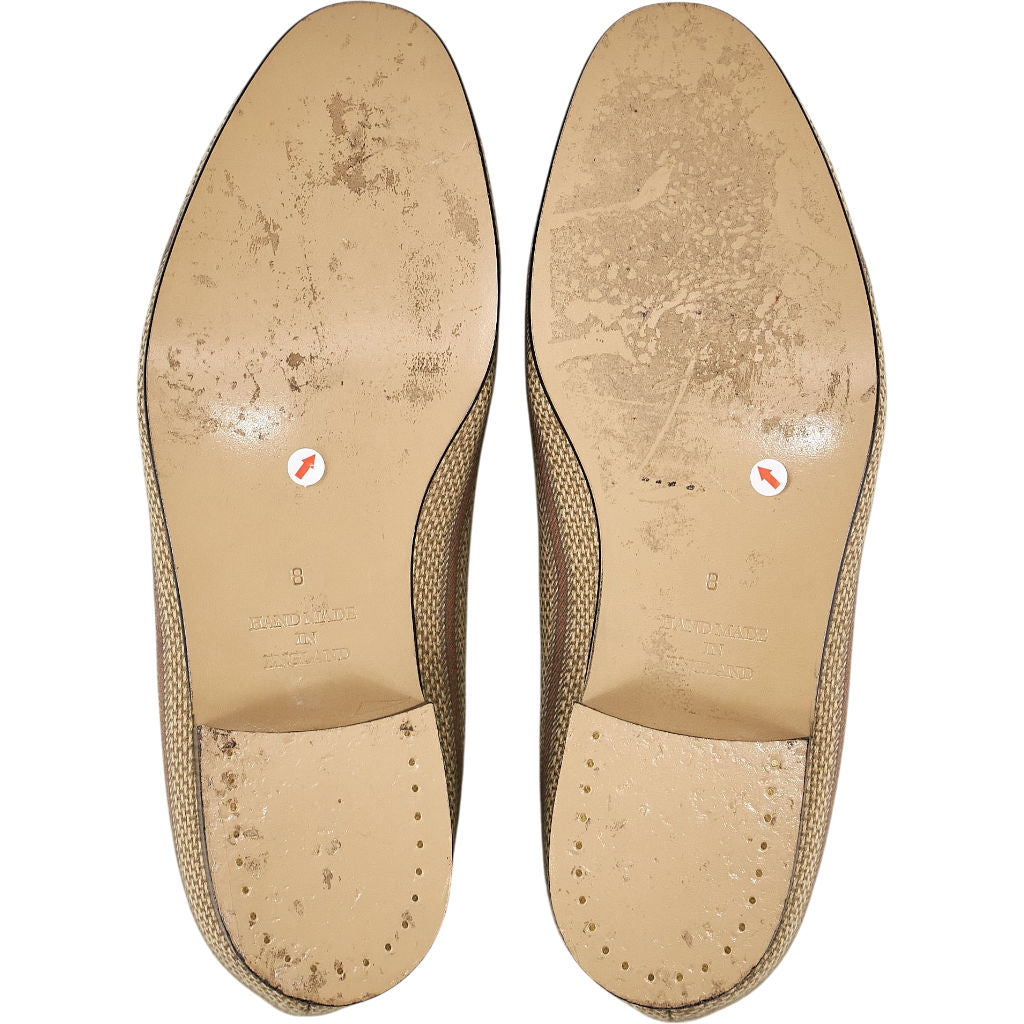 Bowhill & Elliott Brown Stripe Tweed Slippers