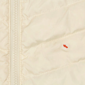 Lands' End Cream Quilted Hooded Jacket