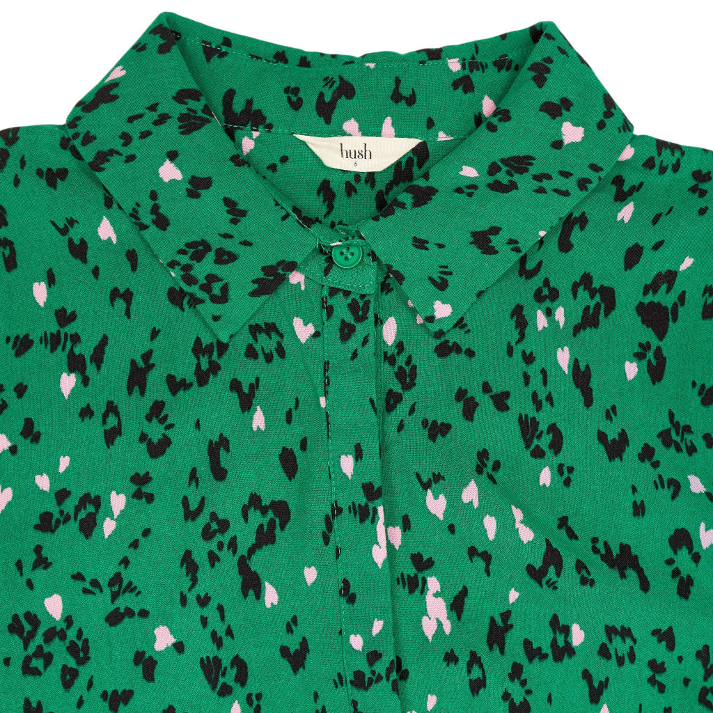 Hush Green Leopard Print Dress