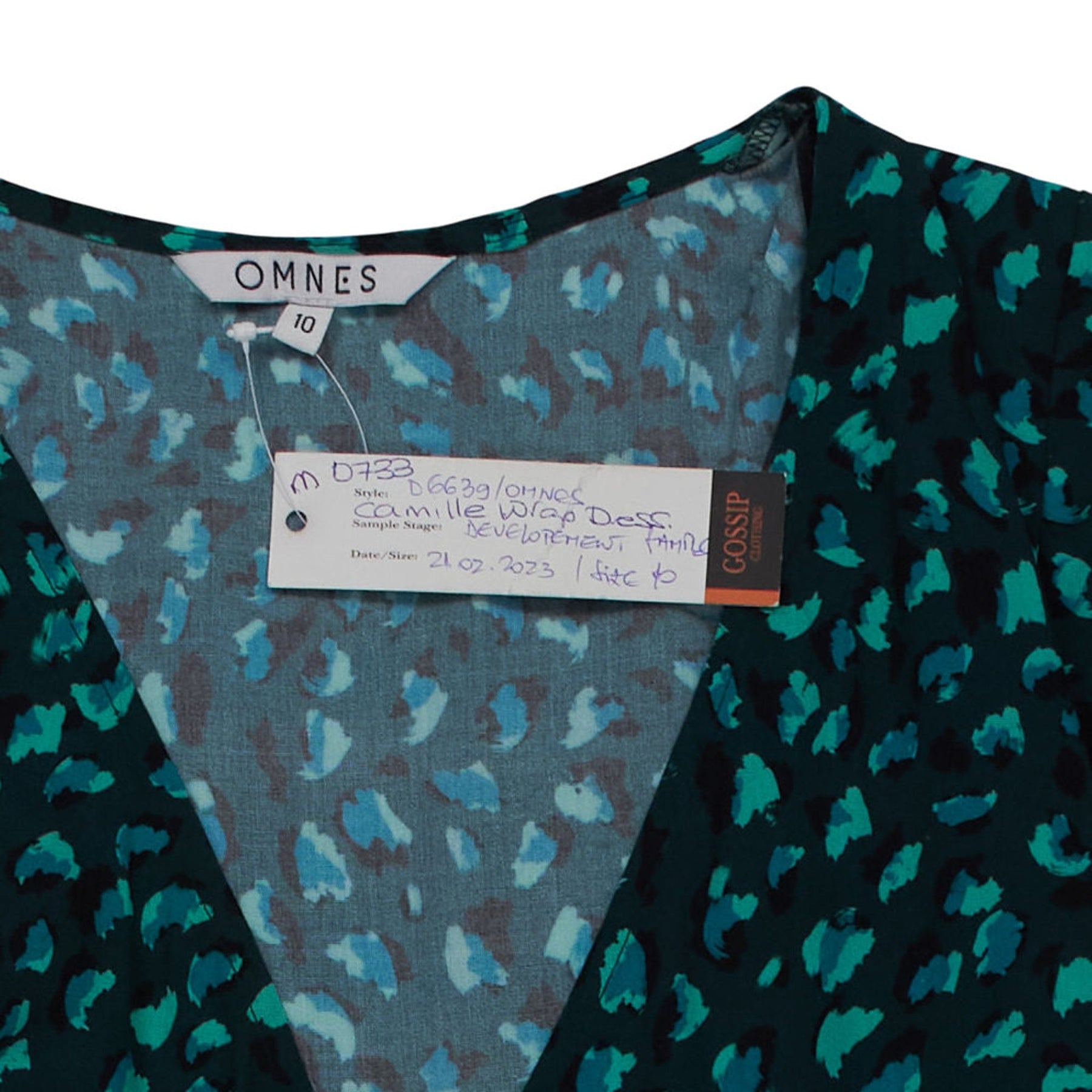OMNES Green Camille Wrap Dress
