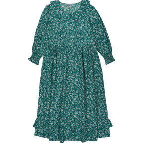 Pink City Prints Green Floral Dress