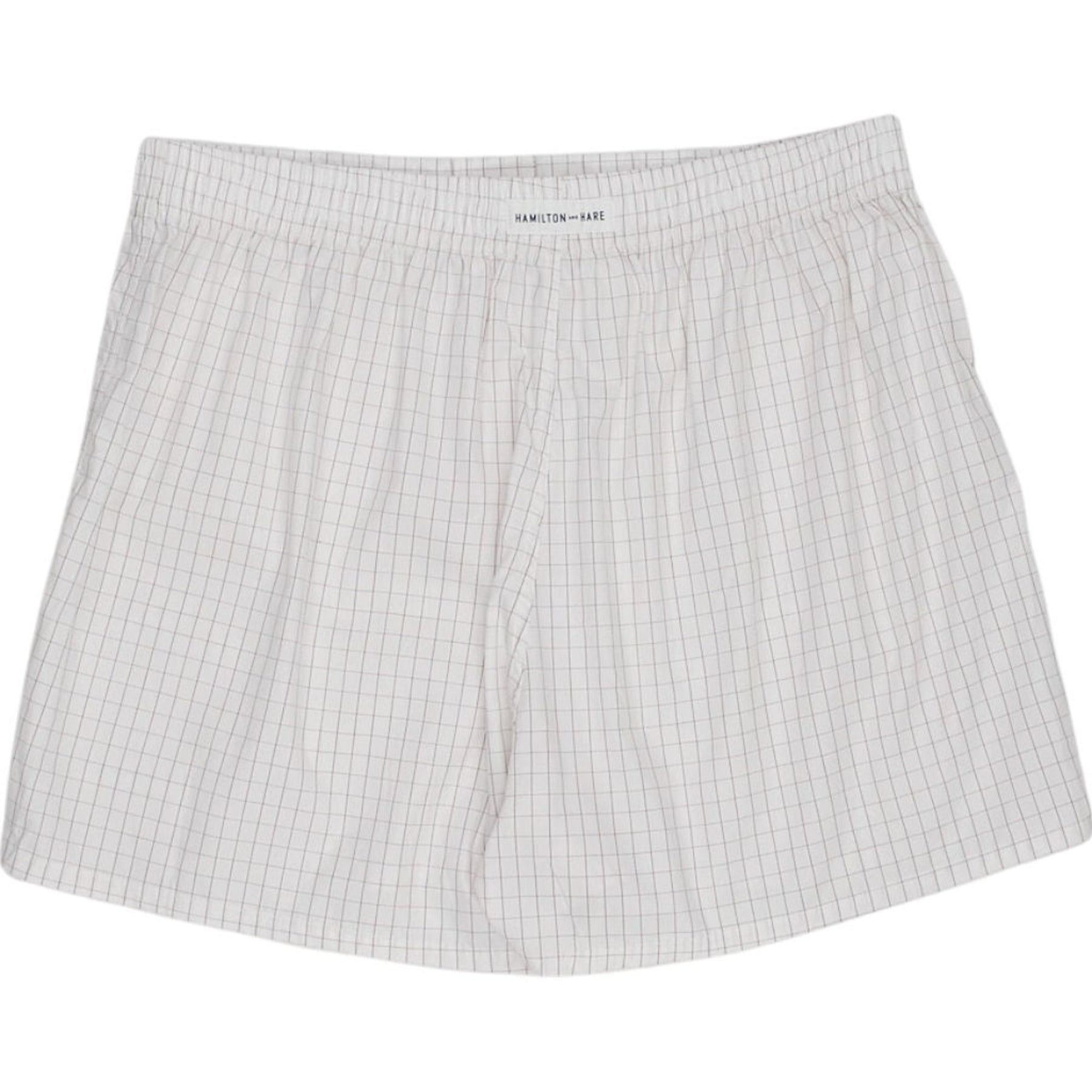 Hamilton + Hare Cream Check Boxers L