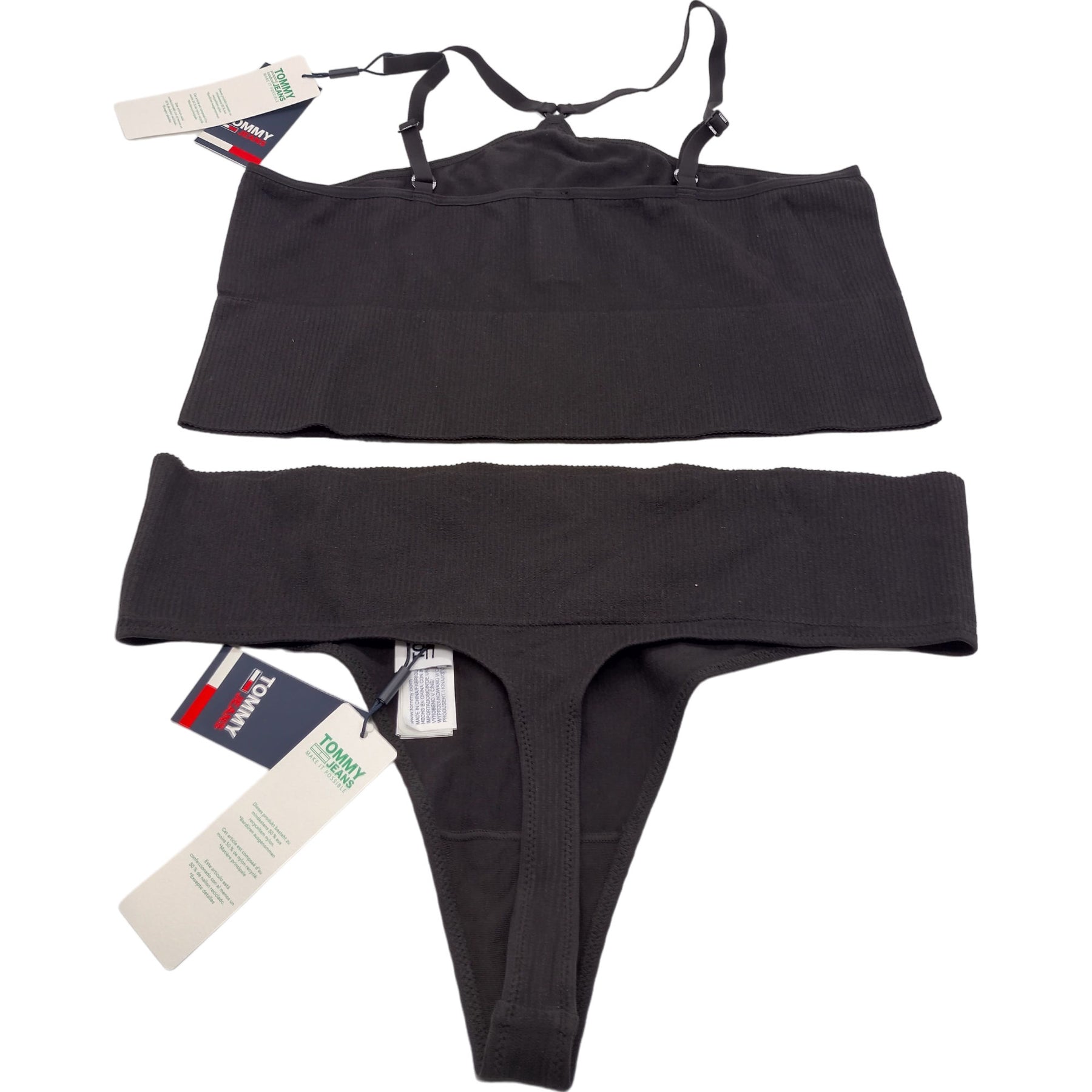 Tommy Hilfiger Black Thong and Halter Neck