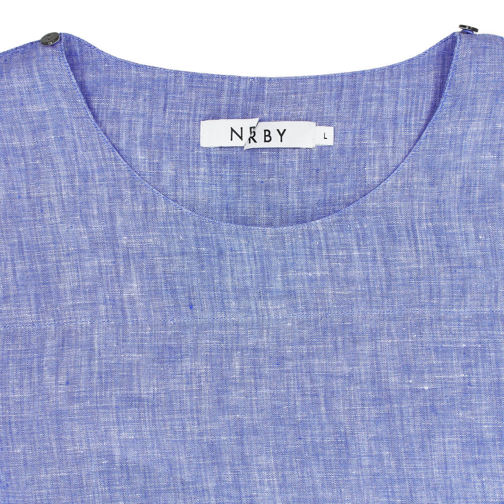 NRBY Blue Linen Top