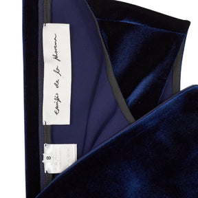 Emilia de la Morena Blue Velvet Dress